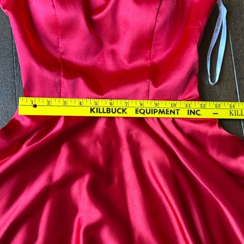 Sherri Hill red dress size 4 fit and flare‎ sleeveless formal prom event party - Picture 11 of 13